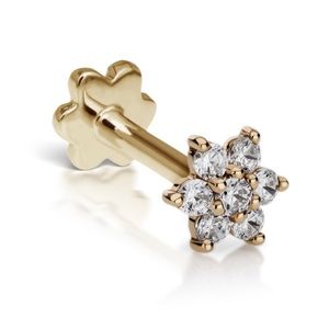 MARIA TASH 4.5mm Diamond Flower Threaded Stud